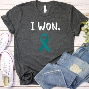 Ovarian Cancer Awareness Family T-Shirt Survivor Pretty Tee Ovarian Cancer Awareness Family T-Shirt Survivor Pretty Tee