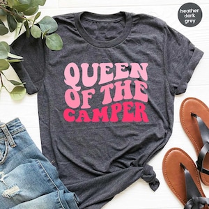 Queen Of The Camper Camping Shirt RV Shirt Camping Gift Camper Shirt Travel Shirt Road Trip RV Gift RV Camping Glamping Shirt / GBD1974