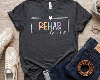 Rehab Specialist Shirt, Physical Therapist Gift, Occupational Therapist Tee, PT OT SLP Squad, Rehabilitation Team Outfit, Aesthetic GBD2690