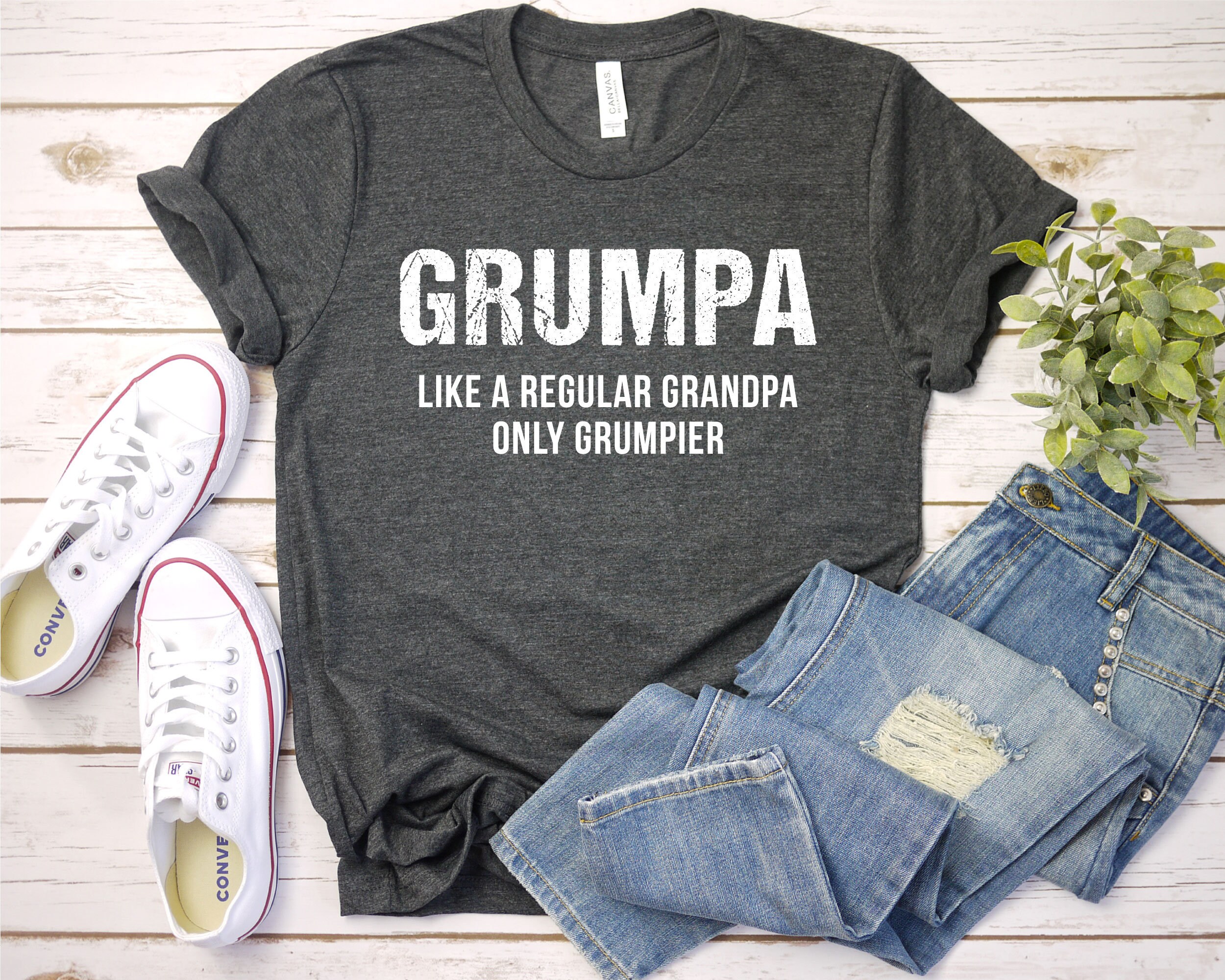 Grumpa Like a Regular Grandpa Only Grumpier T-Shirt Dad | Etsy
