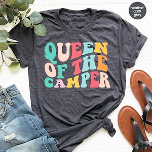 Queen Of The Camper Camping Shirt RV Shirt Camping Gift Camper Shirt Travel Shirt Road Trip RV Gift RV Camping Glamping Shirt / GBD2034