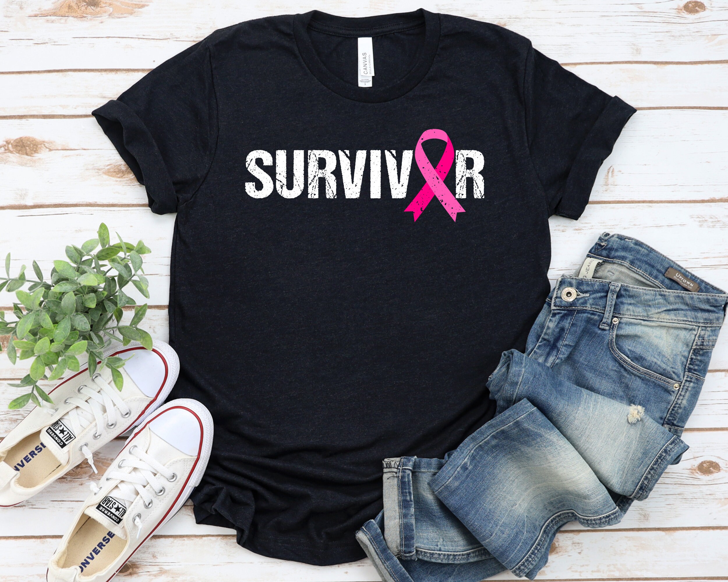 Breast Cancer Survivor Shirt for Women, Cancer Ribbon Shirt, Breast ...