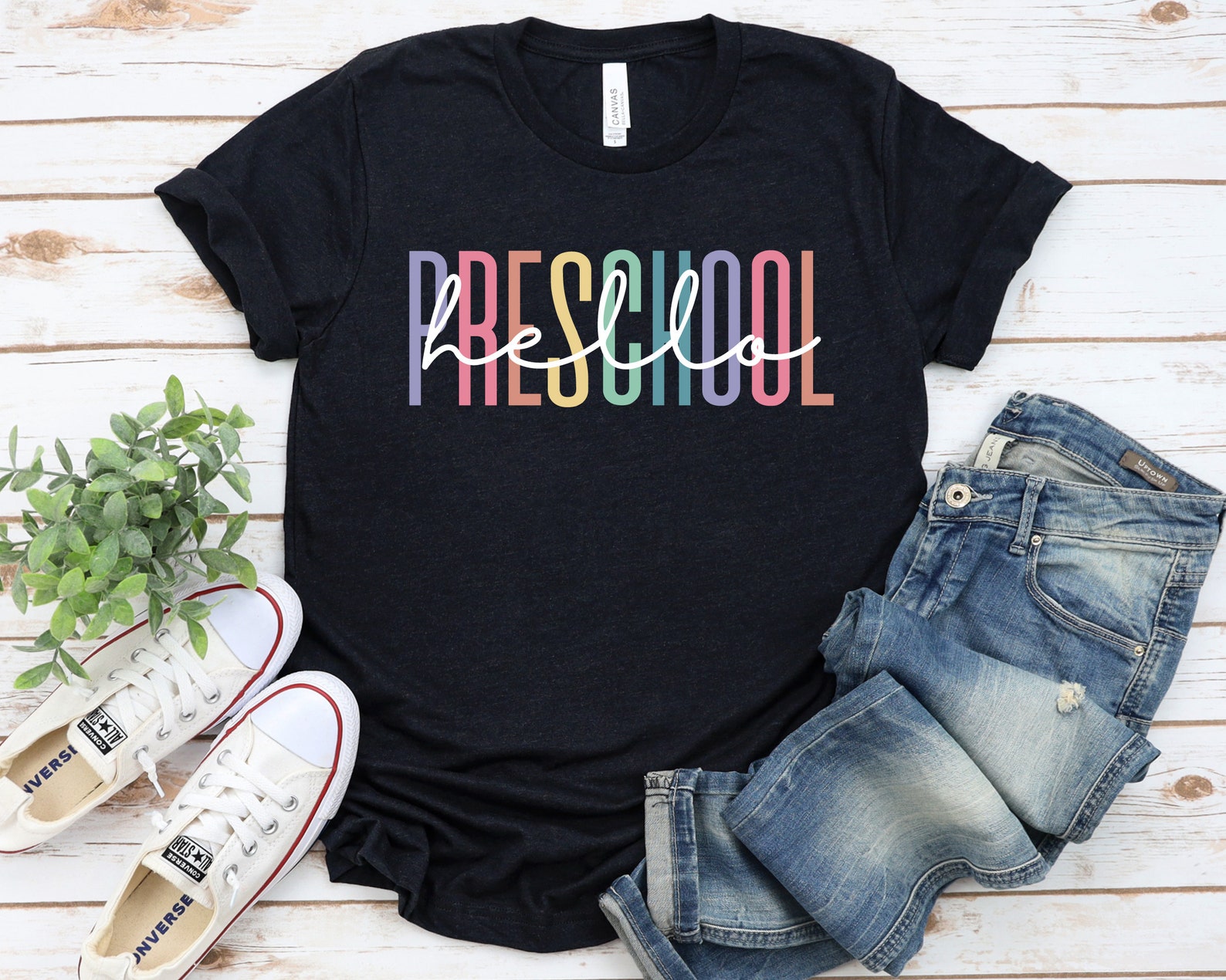 Hello Preschool Shirt Rainbow Preschool Preschool Teacher - Etsy