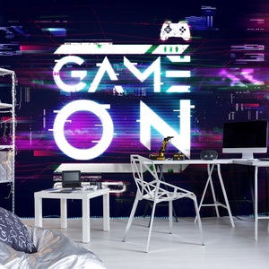 Gaming Wall Mural | Gamer Teen Room Wallpaper | Teenager Mural | Wall DECAL | Gaming Fan MURAL | Wall Poster | Player ROOM Wall Decor