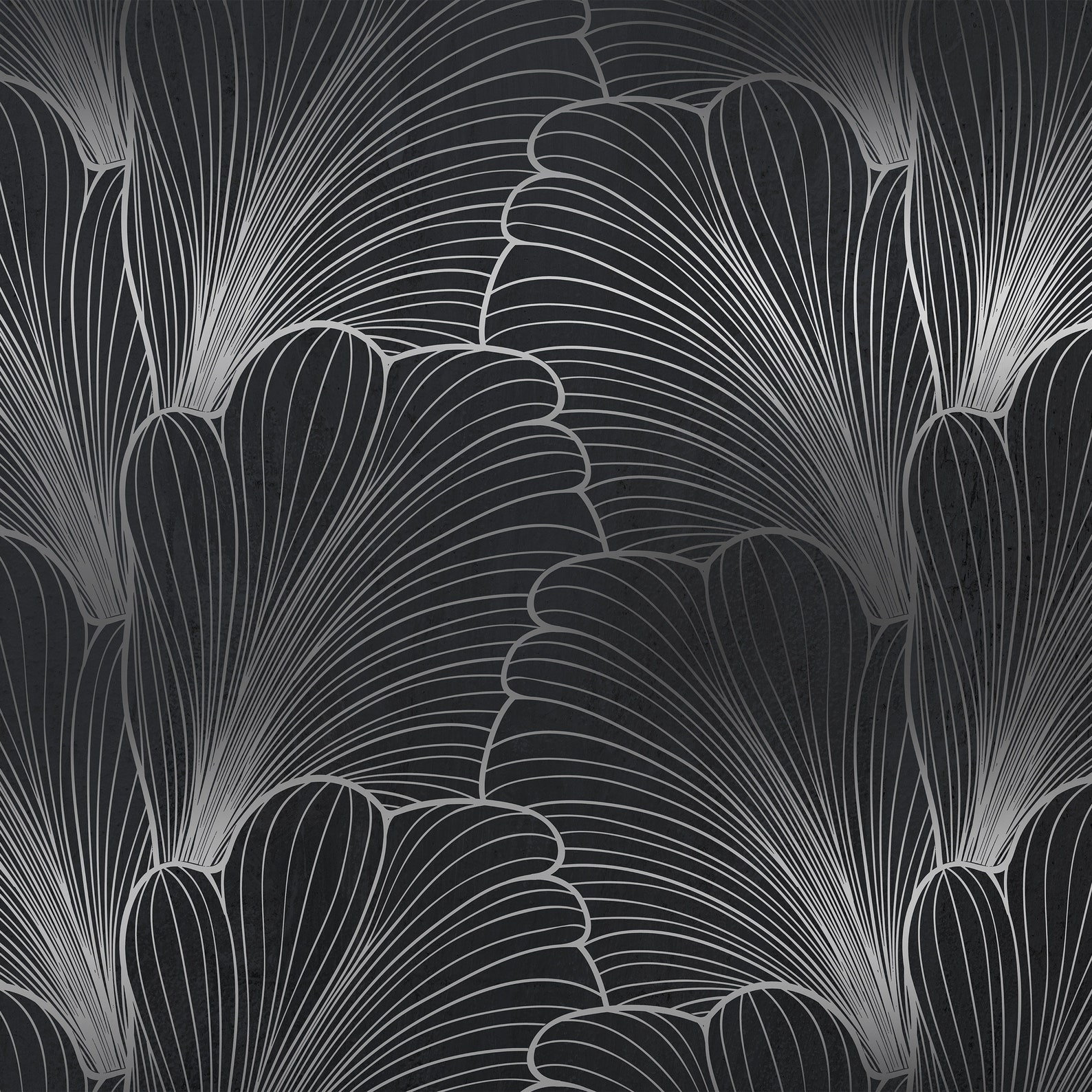 Art Deco Large LEAVES Wallpaper Wall Mural Wall Leaves Etsy