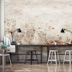 LOFT BRICK Wall Effect Wallpaper | MURAL Brick Effect | Loft Wall Decoration | Interior Design | Industrial Wall Decoration |