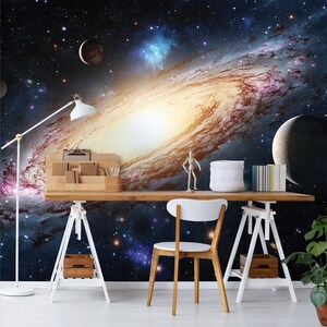 SUPERNOVA Galaxy Universe Wallpaper | Stars Planets Mural | Dark Sky Wall Decoration | Children Room Space Fan | Wall Poster | Cosmos | GIFT