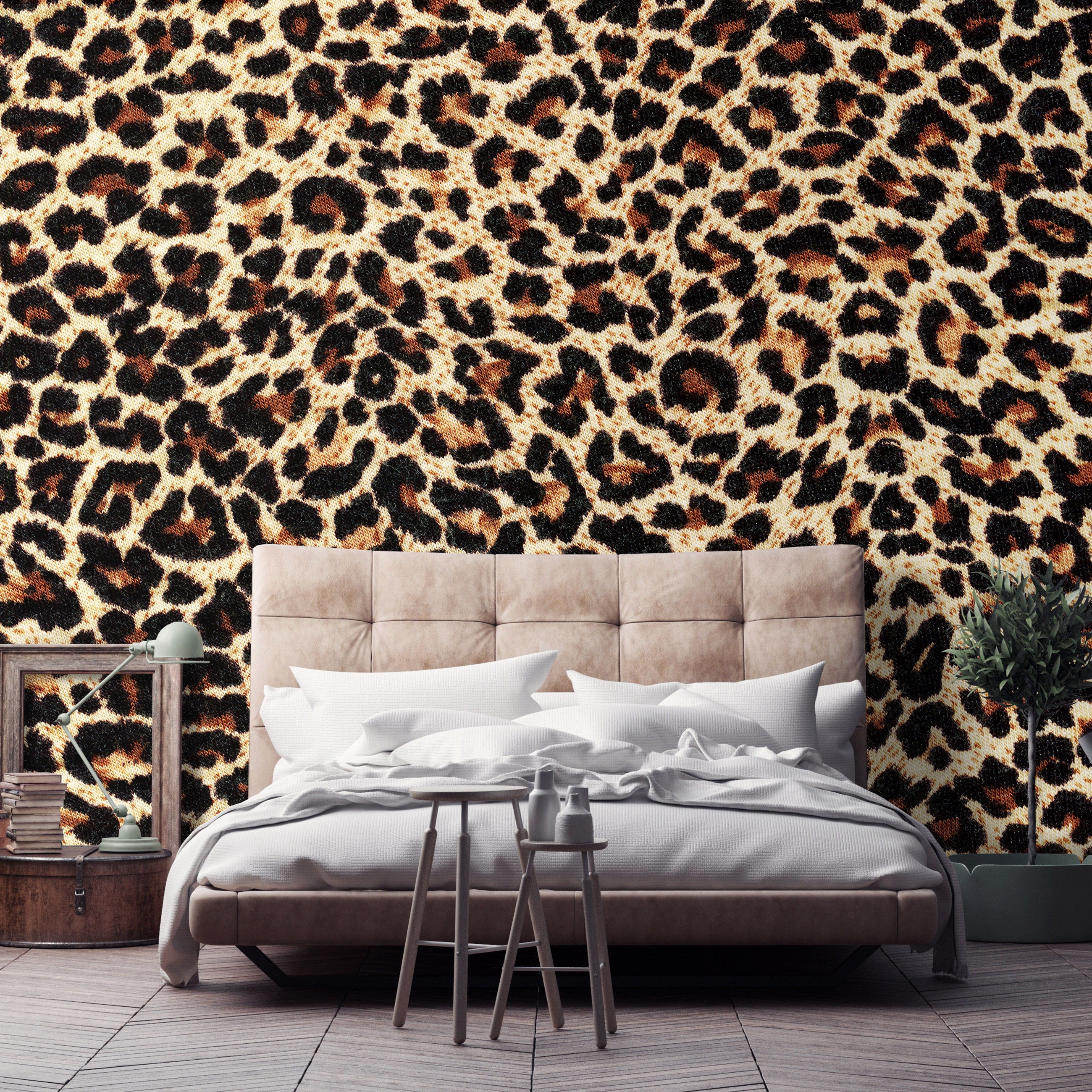 Leopard PRINT Effect Wallpaper Leopard Pattern Wallpaper - Etsy