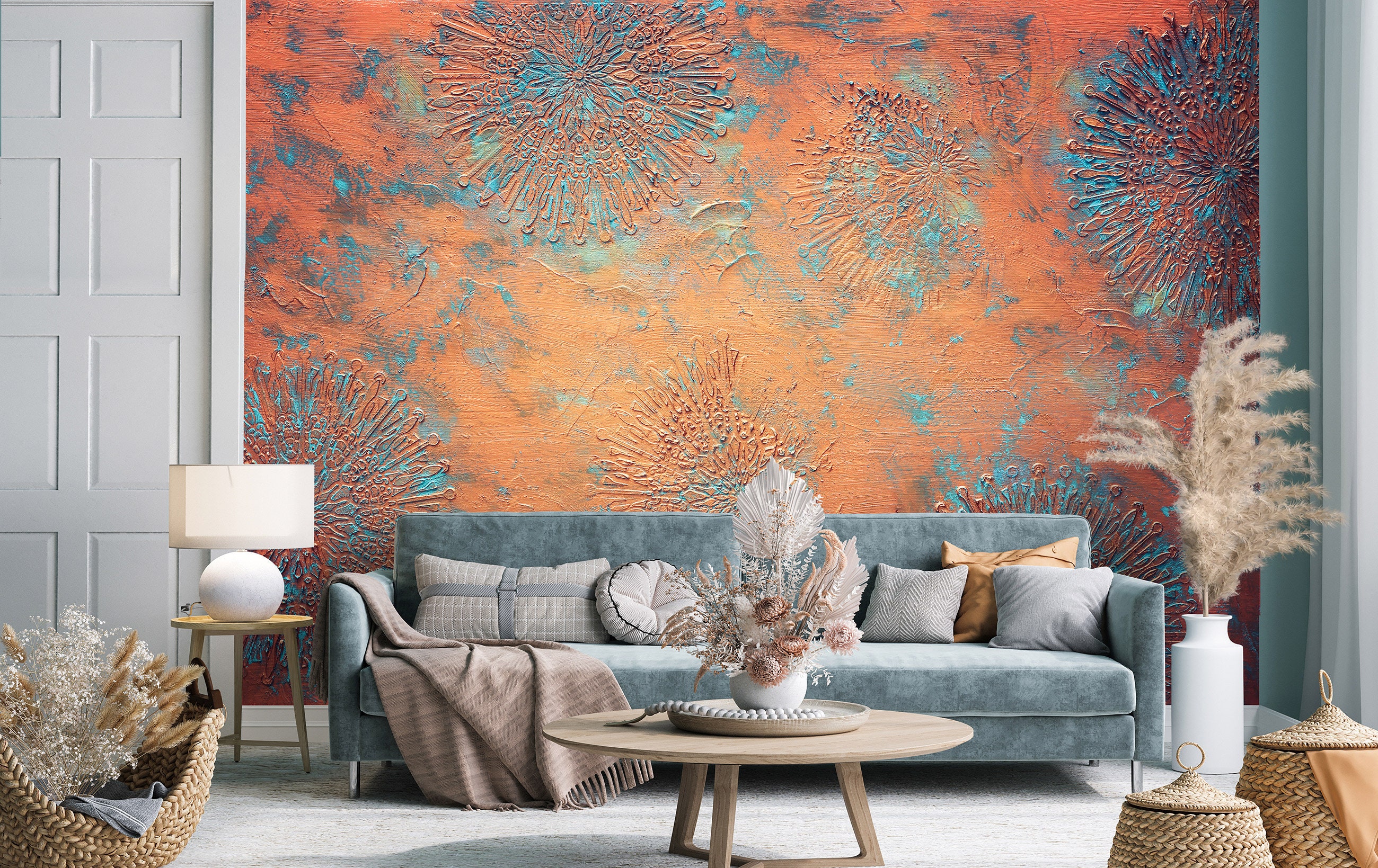 Copper Wallpaper Modern LOFT Wall Mural Wallpaper - Etsy