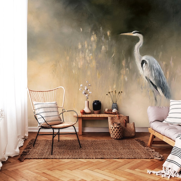 Egret Wallpaper Etsy