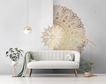 Mandala BOHO Mural Wallpaper | Ornaments Yoga Mural | Bohemian Wall Decoration | Boho Oriental | Wall Poster | Modern Bohemian Wall Decor
