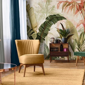 Wild LEAVES Wallpaper | Photo Mural | Wall Decoration | Jungle Wall Poster | Interior Design | Wall Poster | Eco Friendly Print