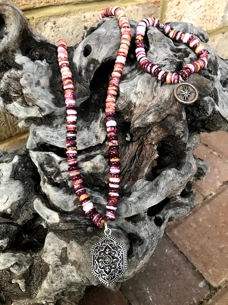 Bracelet Set Spiny Oyster Necklace