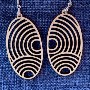 Concentric Circles Earrings - Digital File for Laser Cutting (Glowforge) - svg, jpg, png and pdf