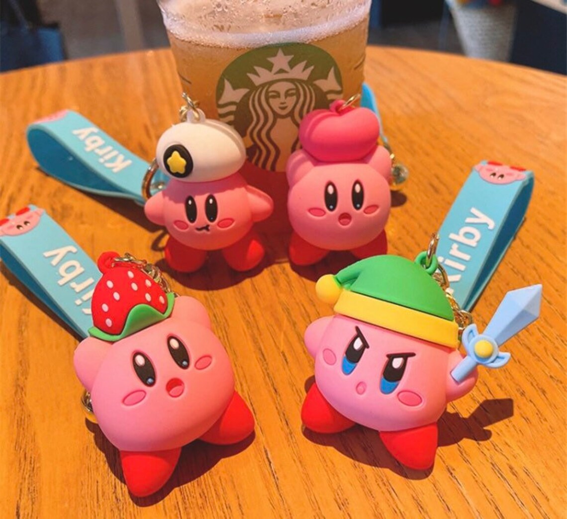 Kirby figurine keychain Etsy