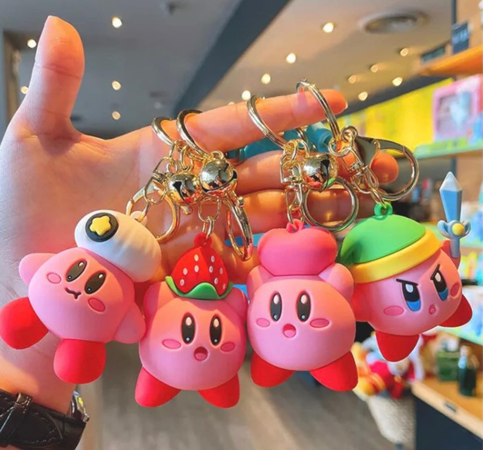 Kirby figurine keychain Etsy