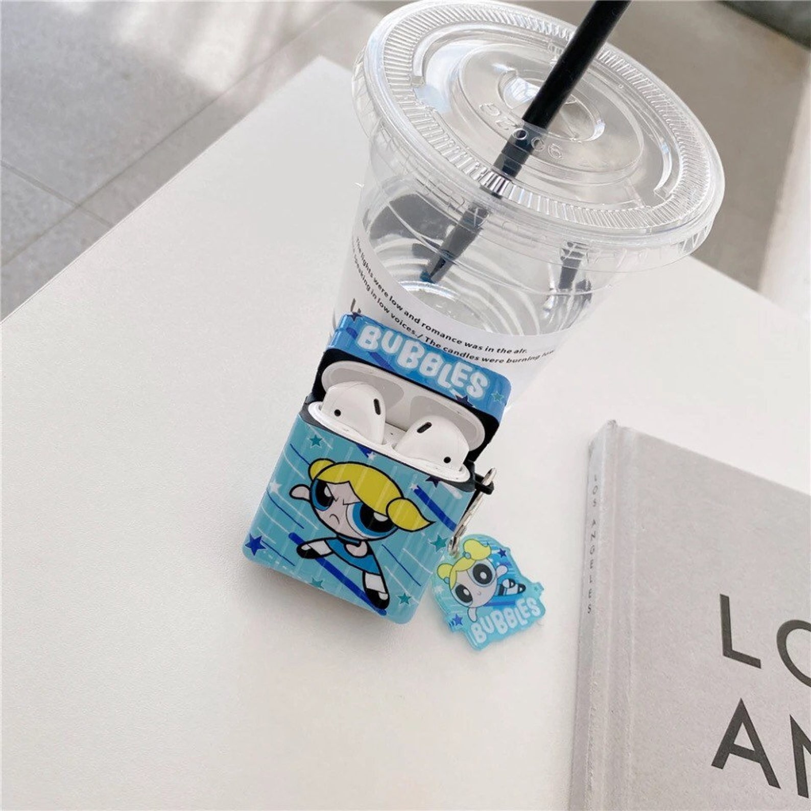 Powerpuff Girl Airpod Case With Charm Etsy