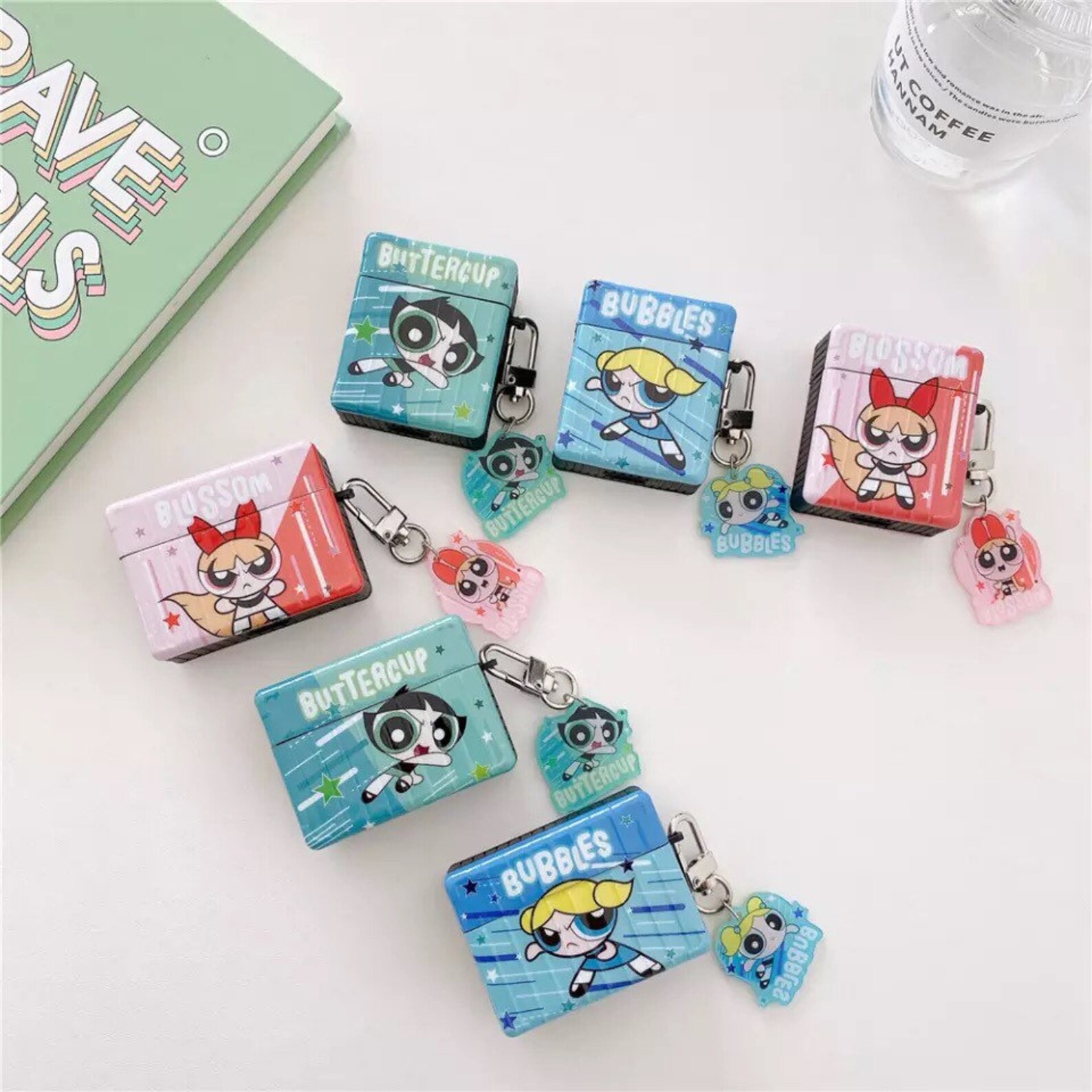 Powerpuff Girl Airpod Case With Charm Etsy