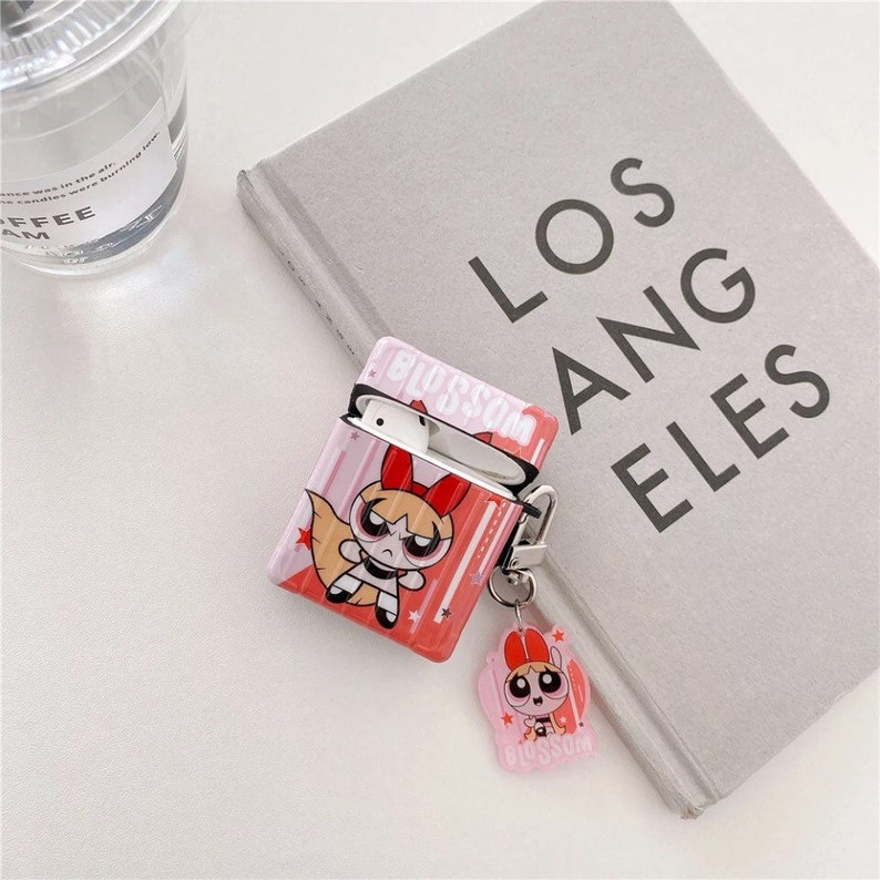 Powerpuff Girl Airpod Case With Charm Etsy
