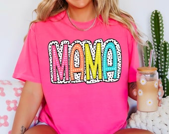 Mama Tshirt, Mama Neon Shirt, Cute Mom Shirts, Mama Summer Tee, Mama Shirt, Mimi, Gigi, Nana, Grandma, Mother's Day Tshirt, Gift for Mom