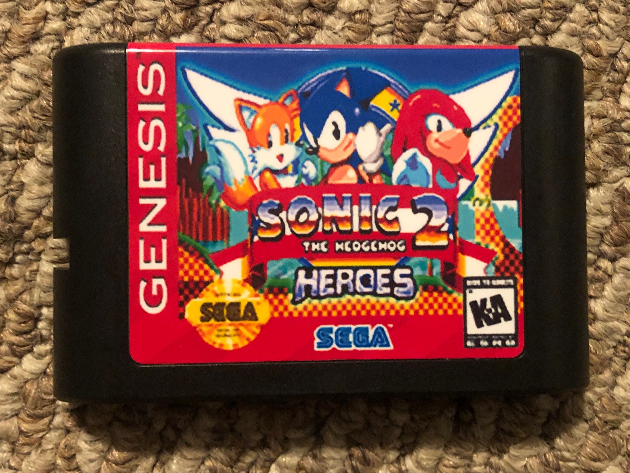 Sonic Classic Heroes (Sega Genesis) - Region Free Reproduction Video Game  Cartridge - CrebbaTECH - High-Quality Retro Video Game Reproductions!