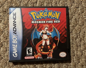 Pokemon Moemon FireRed Nintendo Game Boy Advance GBA Video Game.