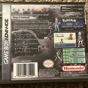 Pokemon Chaos Black Nintendo Game Boy Advance GBA Video Game image 2
