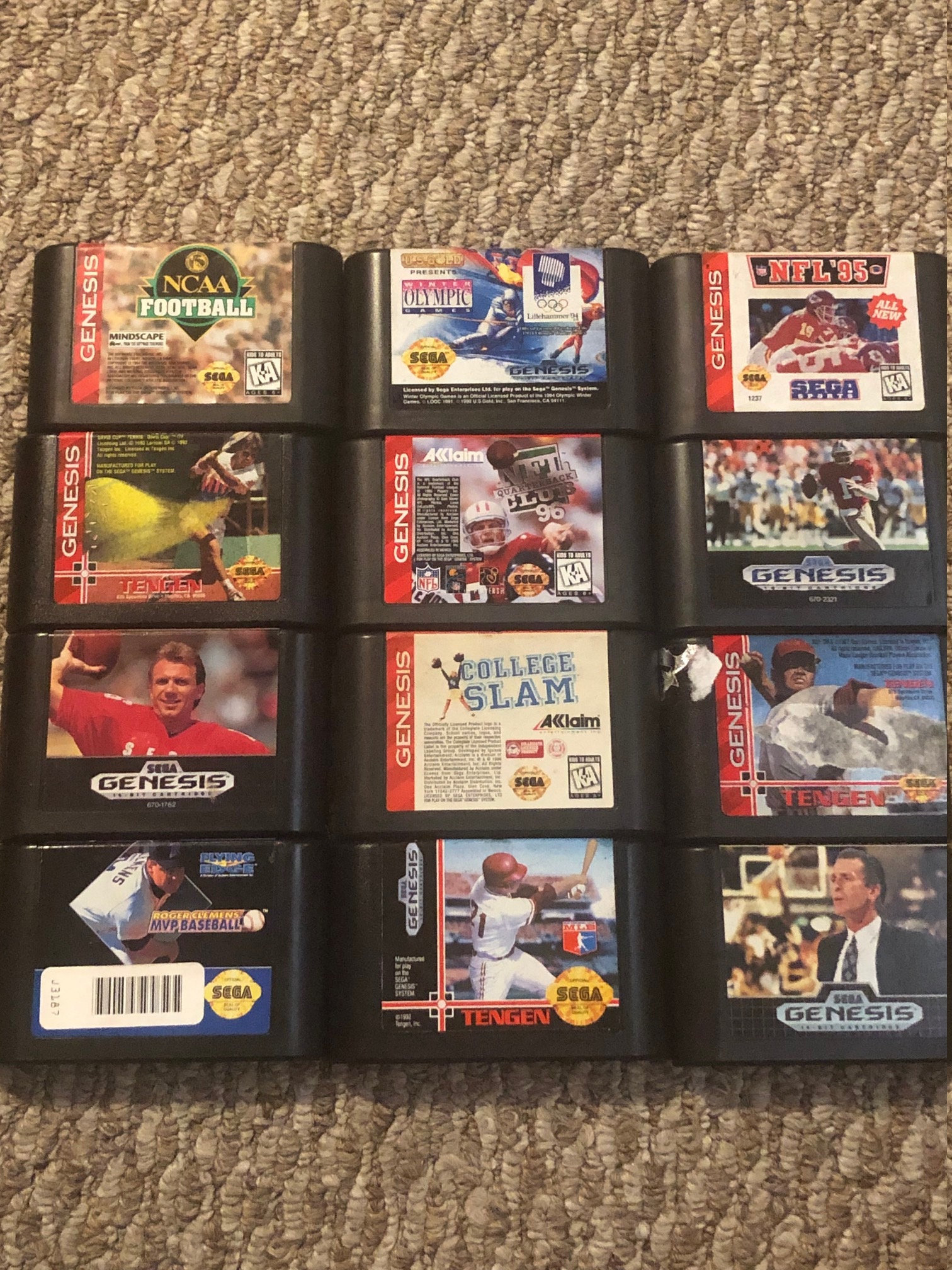 Sega Genesis Sports Video Games NCAA Football Winter Olympic Etsy
