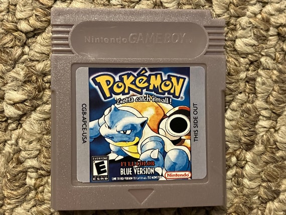 Pokemon Blue Full Color Nintendo Game Boy Color Video Game