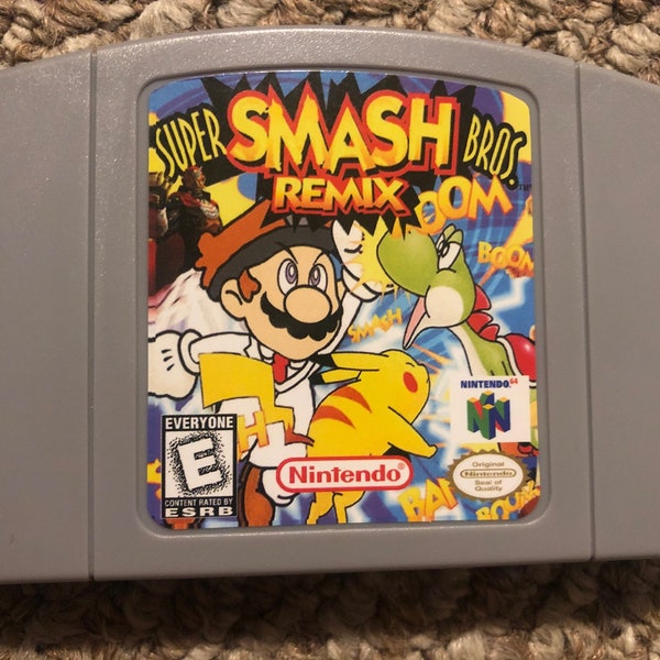 Super Smash Bros Remix Nintendo 64 N64 Video Game. Expansion Pak Required.