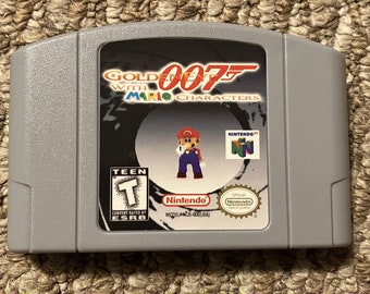 Goldeneye with Mario Characters Nintendo 64 N64 Video Game. Expansion Pak Required.