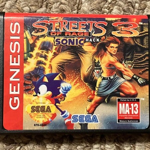 Sonic in Streets of Rage 3 Sega Genesis Video Game