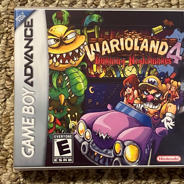 Wario Land 4 Burning Nightmares Nintendo Game Boy Advance GBA Video Game
