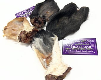 Beef Cow Ears, 10 Pack, Hair on Treats Chews Bone Cow Ear