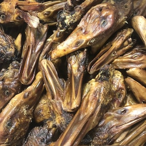 Tête de canard déshydratée, paquet de 12, gâteries pour os à mâcher