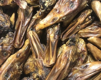 Entenkopf 12er-Pack Ganze entwässerte, behandelt kaut Knochen