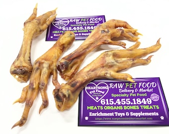 Zampe di pollo, 8 pezzi, caramelle disidratate completamente naturali per animali domestici