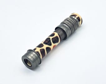 Custom Acrylic Fly Rod Reel Seat Insert- Giraffe | Handcrafted Rod Building Component