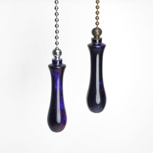 Light Pull, Fan Pull, Lamp Pull, Ceiling Fan Pull, Hand turned Acrylic Deep Purple Matching Set of 2 Housewarming or Wedding Gift