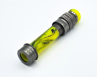 Portacarretes de acrílico personalizado para caña de pesca con mosca + inserto – Fallout / Componente artesanal para la construcción de cañas