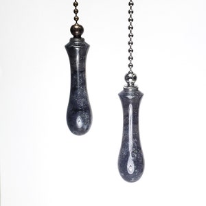 Light Pull, Fan Pull, Lamp Pull, Ceiling Fan Pull, Hand turned Acrylic in Black Starlight
