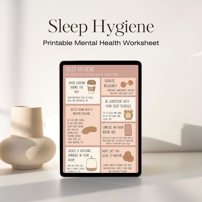 Printable Sleep Hygiene Infographic | Downloadable Sleep Health Tips ...