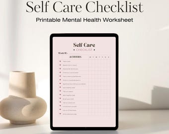 30-Day Self-Care Checklist Printable | Daily Self-Care Challenge | Wellness Planner | Mental Health Tracker | Self-Care Journal | Download
