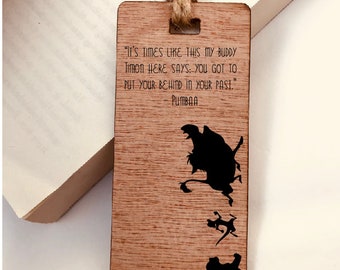 Lion King Disney Quotes Wooden Bookmark Gift Birthday Anniversary Party Unisex