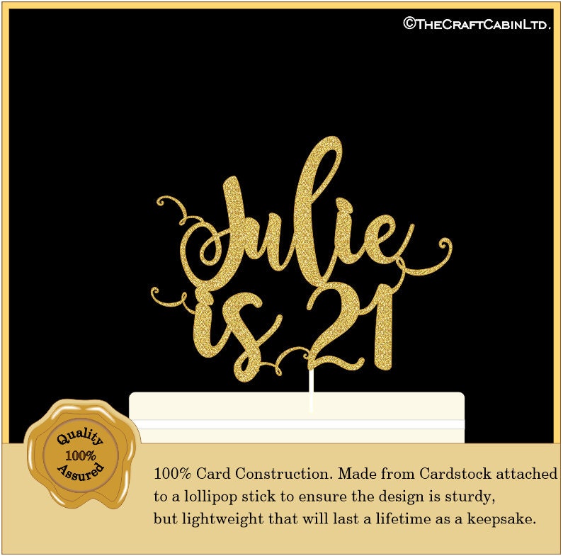 Customised caketoppers made on Cardstock Various colours and styles available