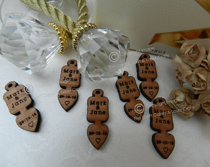 Personalised Love-Spoon Tokens, Favours, Table Decorations, Vintage Wedding Decorations