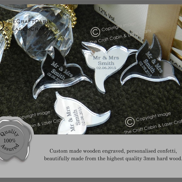 Personalised Silver Mini Hummingbird's, Favours, Table Decorations, Favours,Weddings