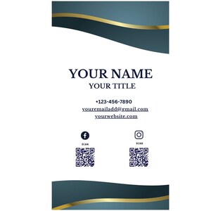 Tarjeta de presentación digital COMPLETA con código QR y enlaces a redes sociales / Tarjeta completa sin complicaciones / Con Mailto, redes sociales vinculadas