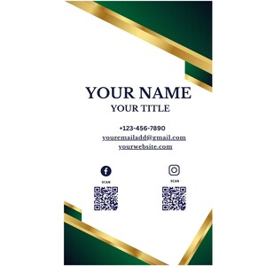 Tarjeta de presentación digital COMPLETA con código QR y enlaces a redes sociales / Tarjeta completa sin complicaciones / Con Mailto, redes sociales vinculadas
