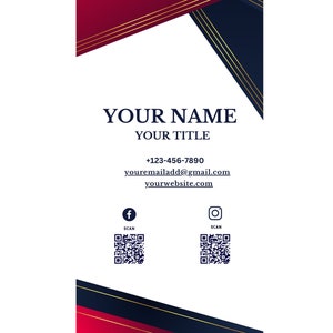 Tarjeta de presentación digital COMPLETA con código QR y enlaces a redes sociales / Tarjeta completa sin complicaciones / Con Mailto, redes sociales vinculadas